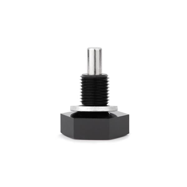 Mishimoto Magnetic Oil Drain Plug M12 x 1.25 Black - Durable Aluminum Construction with Neodymium Magnet for Engine Debris Capture