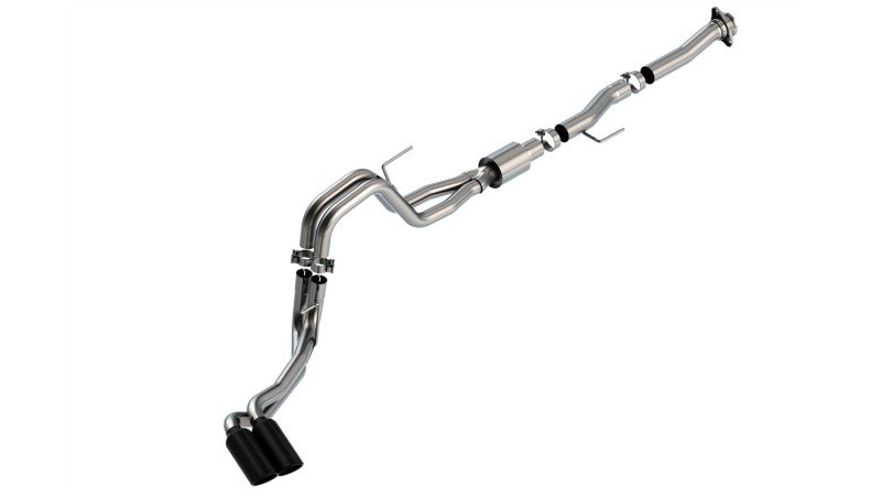 Borla F-150 2021 5.0L V8 ATAK Cat-Back Exhaust System with Black Chrome Tips - Fits 2024 Ford F-150 2-Door Regular Cab Short Bed