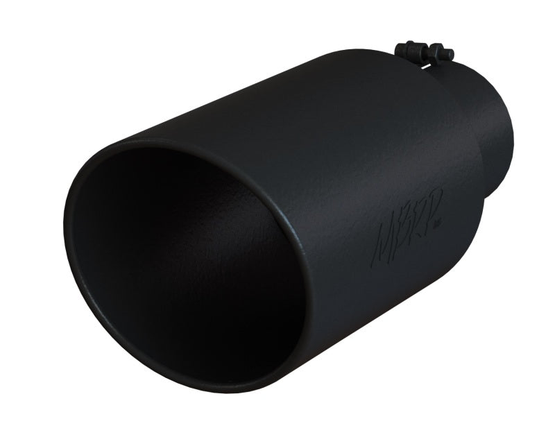 MBRP Universal Black Coated Exhaust Tip - 8-inch Outer Diameter, 5-inch Inlet, 18-inch Length