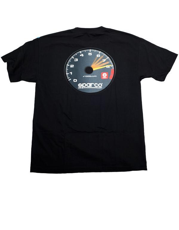 SPARCO Tach Black T-Shirt XXL - Comfortable Automotive Apparel for Enthusiasts