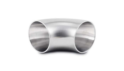 Vibrant 2.5 Inch O.D. T304 Stainless Steel 90 Degree Mandrel Bend with 2.5 Inch Centerline Radius