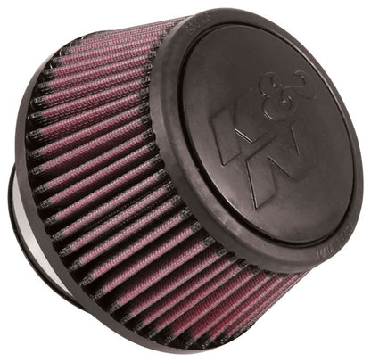 K&N Engineering RU-5288 Universal Round Clamp-On Air Filter – 3-inch Flange ID, 6-inch Base OD, 4.625-inch Top OD, 3-inch Height