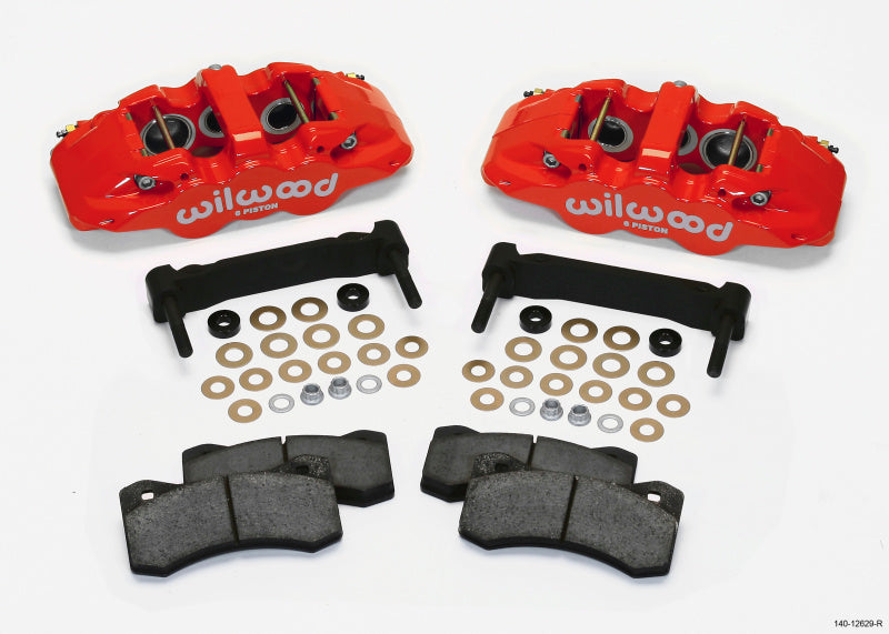 Wilwood Aero6 Front Caliper & Bracket Kit for 1997-2013 Chevy Corvette – Red with 13.38” Z51 Style Rotors
