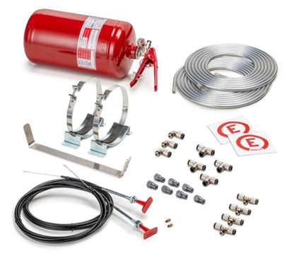 Sparco 4.25 Liter Mechanical Steel Fire Extinguisher System - Automotive Safety Equipment