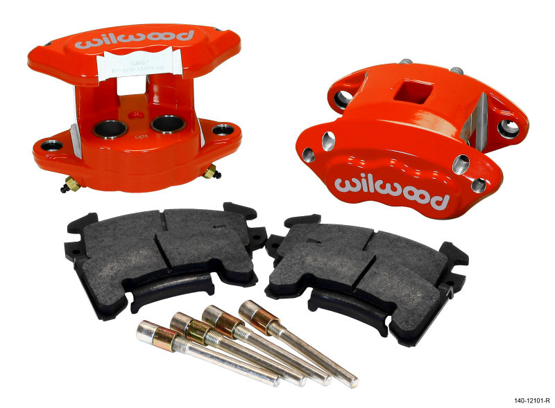 Wilwood D154 Rear Caliper Kit - Red with 1.12-inch Pistons and 1.04-inch Rotor for Enhanced Street and Track Performance