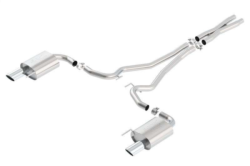 Borla Atak S Cat-Back Exhaust System for 2015-2017 Ford Mustang GT 5.0L V8 with 2.5-inch Pipe and 4-inch Tip