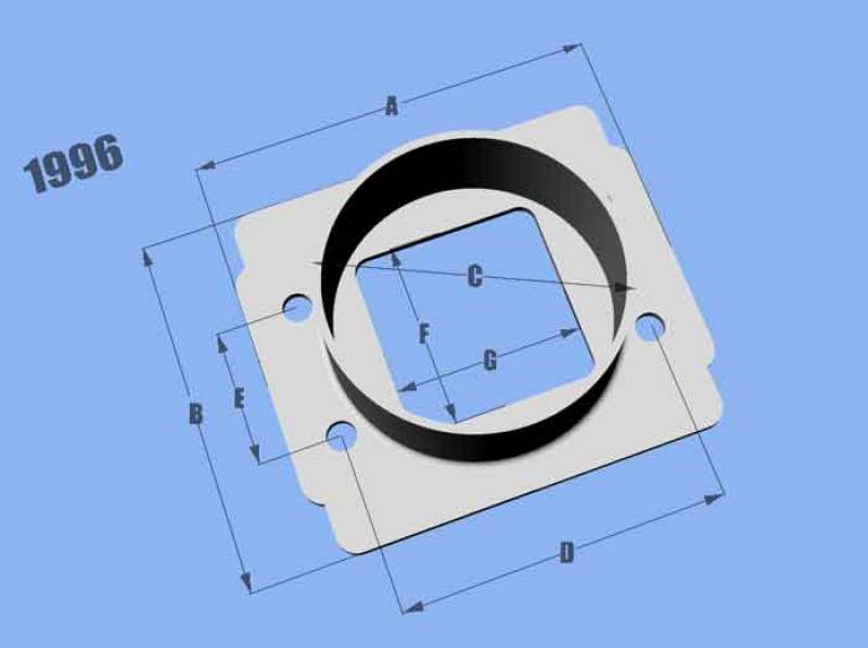 Vibrant MAF Sensor Adapter Plate for Toyota with Bosch MAF Sensor and 3-inch Inlet