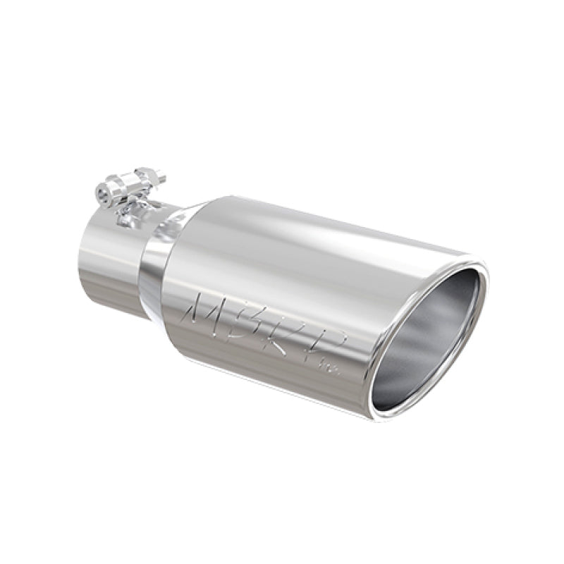 MBRP Universal Exhaust Tip 4 Inch OD, 3 Inch Inlet, 10 Inch Length, T304 Stainless Steel, Angled Rolled End