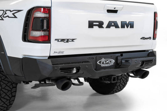 Addictive Desert Designs 2021 Dodge RAM 1500 TRX Bomber Rear Bumper with Cube Light Mounts and Sensor Cutouts