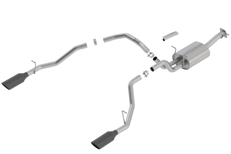 Borla Atak SS Cat-Back Exhaust System for 2019-2026 Ram 1500 5.7L V8 with Black Chrome Tips - Part #140753BC