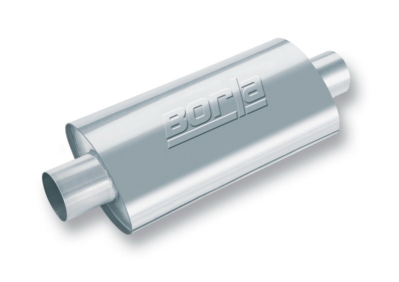Borla XR-1 Racing Sportsman Oval Muffler with 3.5-inch Inlet and Outlet - 5-inch Diameter x 15-inch Length