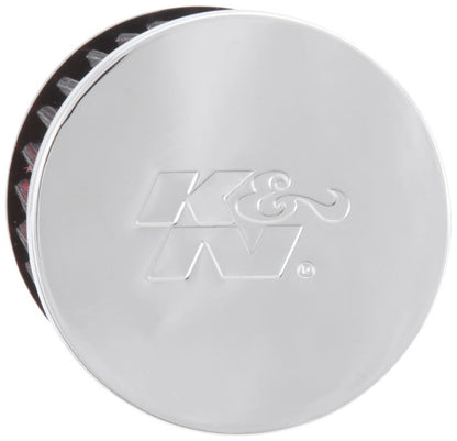 K&N Engineering 62-1490 Rubber Base Chrome Top Push-In Crankcase Vent Filter, 3 Inch OD x 2-1/2 Inch Height