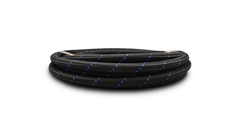 Vibrant -6 AN Nylon Braided Flex Hose (10 ft) | Reinforced Synthetic Rubber Inner Liners
