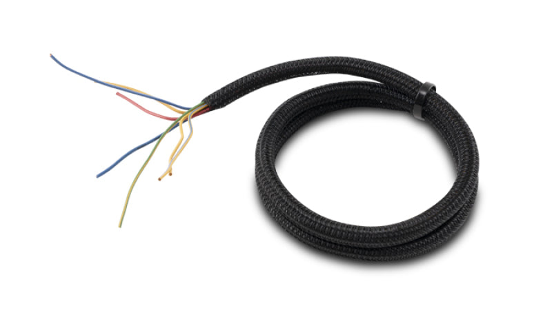 Vibrant 1.5-inch OD Flexible Split Braided Sleeving - 5 Foot Length Black