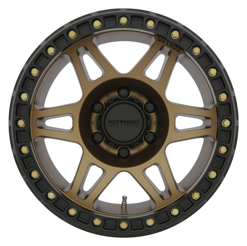 Method Wheels MR106 17x9 Beadlock Wheel with 5x5 Bolt Pattern and -44mm Offset in Bronze