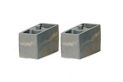 Fabtech 4-inch Front Leaf Spring Block Kit with 3-inch Wide Bump Stop – Part Number FTSBK43