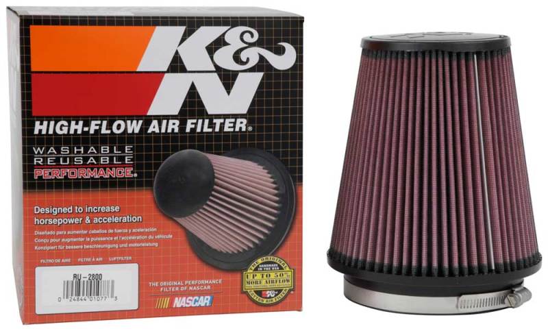 K&N Engineering Universal Rubber Air Filter with 5-Inch Flange – Fits Hyundai Veloster (2019-2020)