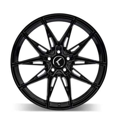 Kraze KR196 Evolve 20x9 Gloss Black Wheel with 5x114.3 Bolt Pattern and +35mm Offset