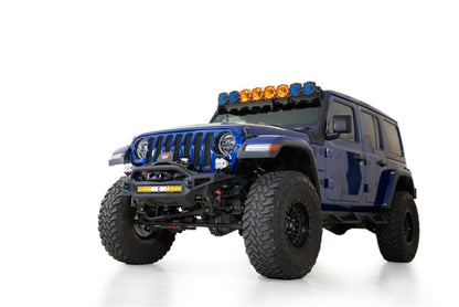 Addictive Desert Designs Rock Fighter Front Bumper for Jeep JL 2018-2023 with Light Mounts and Winch Compatibility