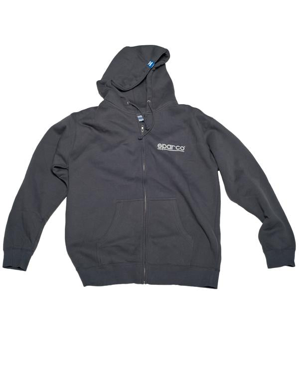 Sparco Zip Sweatshirt in Gray - Extra Large (Part #SP04100GR4XL)