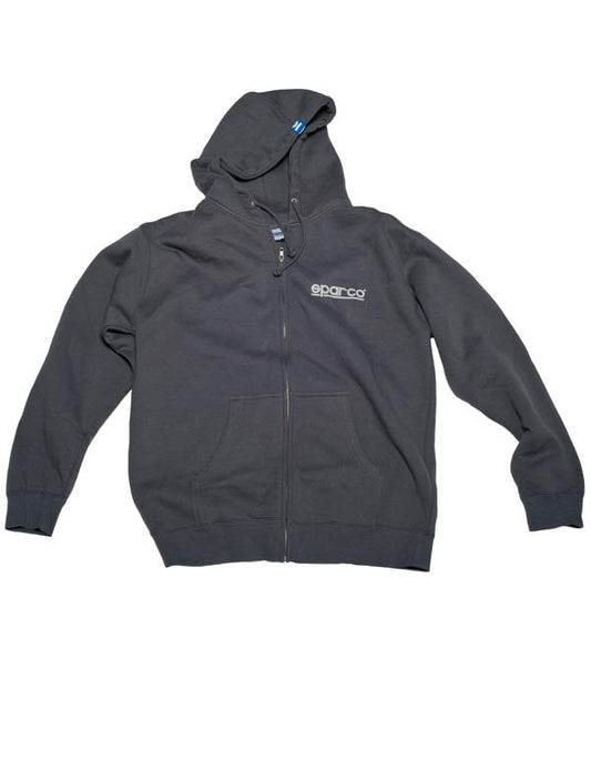 Sparco Zip Sweatshirt in Gray - Extra Large (Part #SP04100GR4XL)