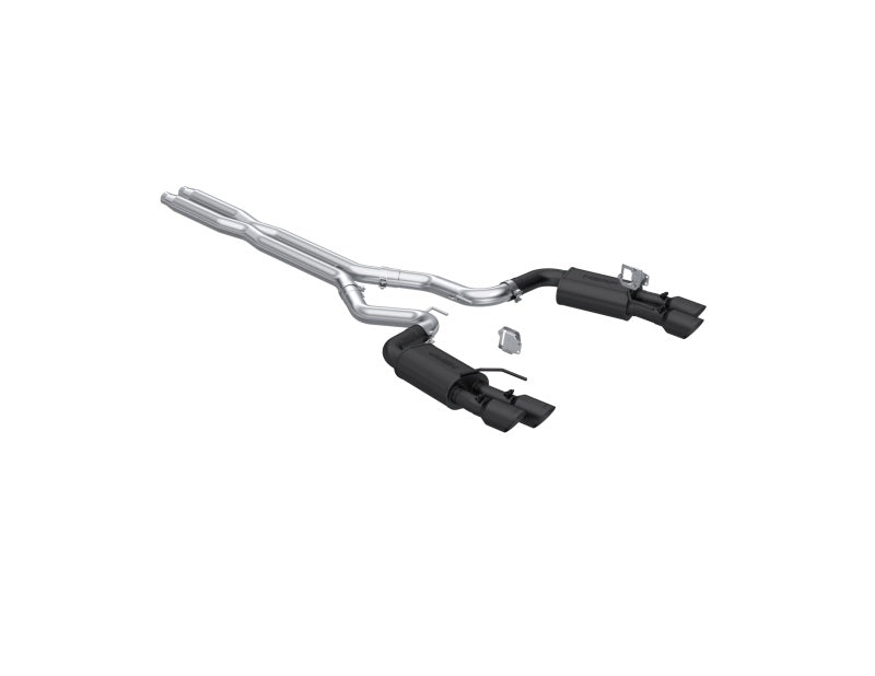 MBRP Armor BLK Series 2024 Ford Mustang GT 5.0L 3-inch Cat-Back Dual Split Rear Exhaust with Black Tips