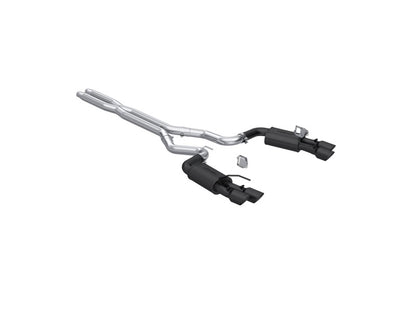 MBRP Armor BLK Series 2024 Ford Mustang GT 5.0L 3-inch Cat-Back Dual Split Rear Exhaust with Black Tips