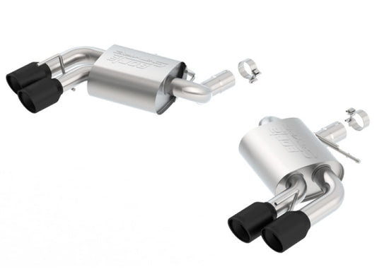 Borla S-Type Axle-Back Exhaust System for Chevrolet Camaro SS 2016-2024 with Dual Tips and Black Finish