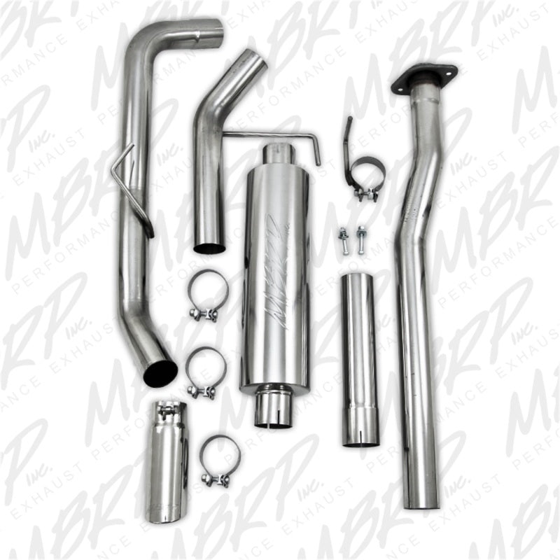 MBRP Armor Plus Series Cat Back Exhaust System for Ford F-150 with 3-Inch T409 Stainless Steel, Single Side Exit