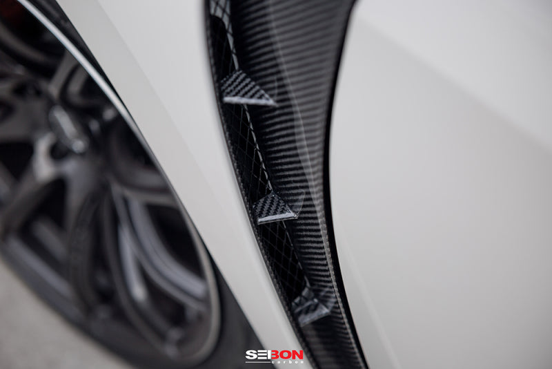 Seibon Carbon Fiber Fender Ducts for 2017-2020 Honda Civic Type R – Lightweight and Heat-Extracting