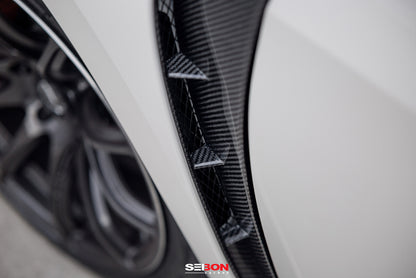 Seibon Carbon Fiber Fender Ducts for 2017-2020 Honda Civic Type R – Lightweight and Heat-Extracting