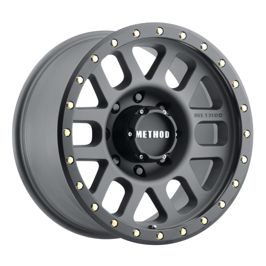 Method MR309 Grid 18x9 Inch Wheel with +18mm Offset, 8x6.5 Bolt Pattern, Titanium Finish