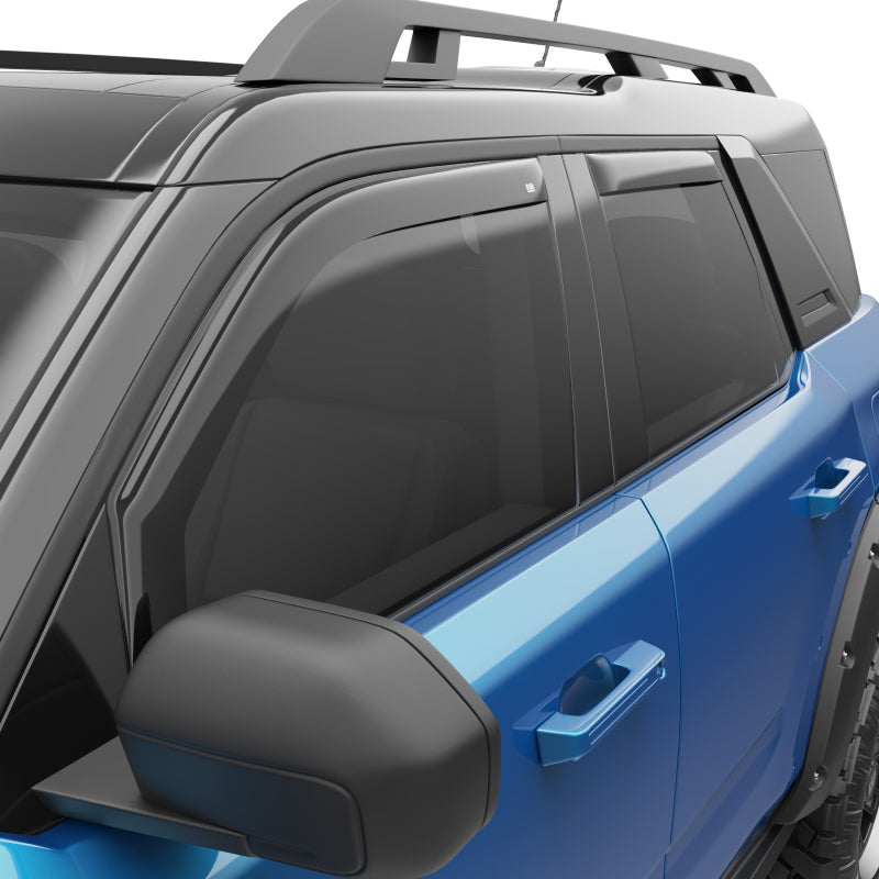 EGR 573561 In-Channel Window Visors for Ford Bronco Sport (2021-2023) — Smoked Dark Smoke Finish