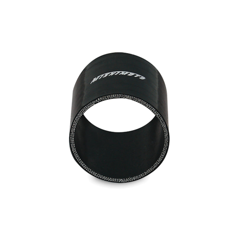 Mishimoto 2.5 Inch Black Straight Silicone Coupler - Durable and Heat-Resistant Automotive Hose Connection