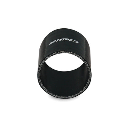 Mishimoto 2.5 Inch Black Straight Silicone Coupler - Durable and Heat-Resistant Automotive Hose Connection