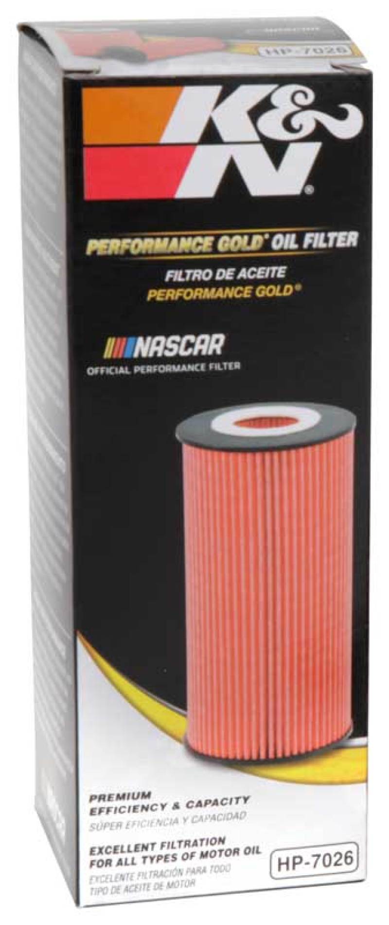 K&N Performance Oil Filter for 2014-2017 Dodge Durango and Jeep Grand Cherokee 3.6L, Part Number HP-7026