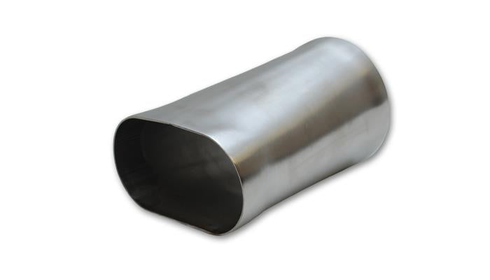 Vibrant 3.5-inch Oval to 3.5-inch Round Transition Adapter in T304 Stainless Steel