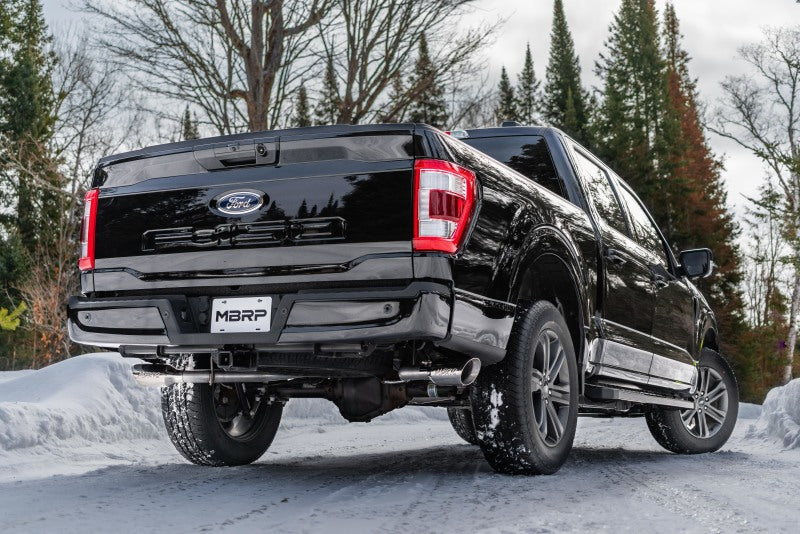 MBRP Armor Plus Series 2021+ Ford F-150 3-Inch Cat Back Exhaust System with Dual Split Side Tips