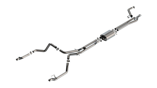 Borla S-Type Cat Back Exhaust System for 2024-2025 Chevy Silverado 1500 & GMC Sierra 1500 6.2L V8 with Valve Simulator