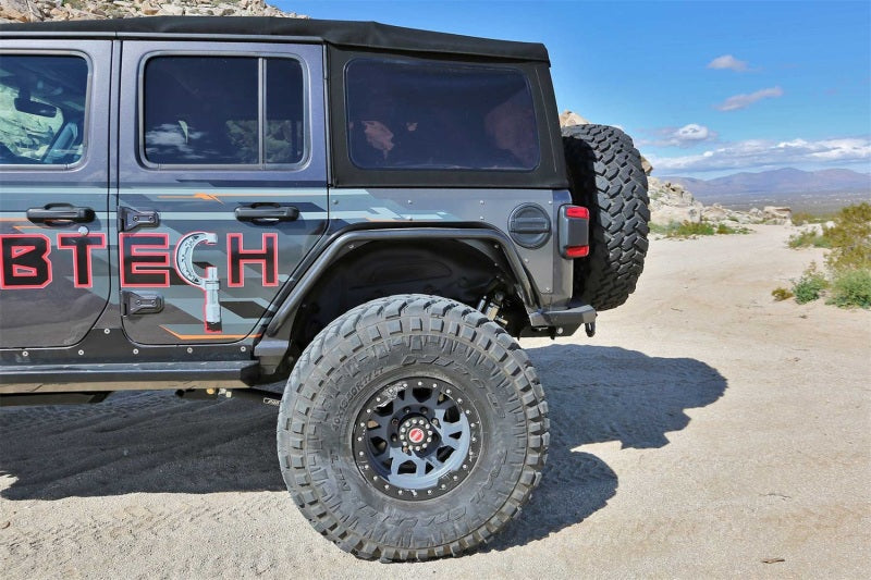 Fabtech 18-21 Jeep JL Rear Steel Tube Fenders – Textured Black, Part FTS24213