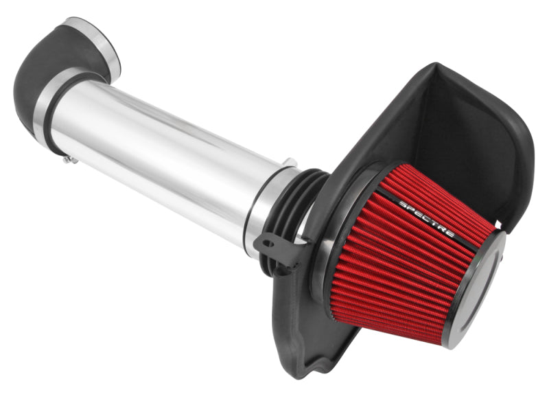 Spectre 11-17 Dodge Challenger/Charger 5.7L V8 Air Intake Kit – Polished Aluminum with Red Reusable Filter