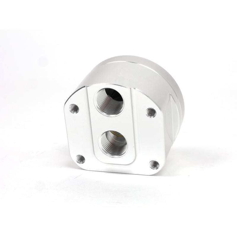 BLOX Racing Remote Oil Filter Relocation Kit - Polished Finish for Automotive Performance