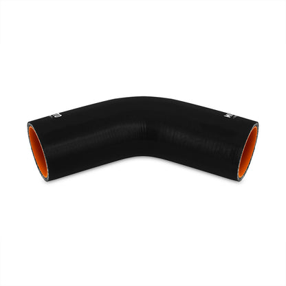 Mishimoto 2.5 Inch Black 45 Degree Silicone Coupler - Durable, Heat-Resistant Hose Connector for Automotive Cooling and Intake Systems