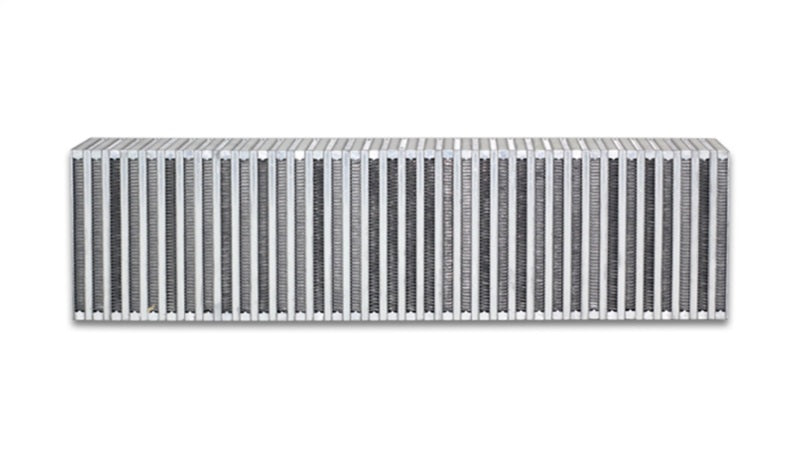 Vibrant Vertical Flow Intercooler Core – 24 Inch Wide, 6 Inch High, 3.5 Inch Thick – Bar and Plate Construction for High-Performance Turbocharged Vehicles