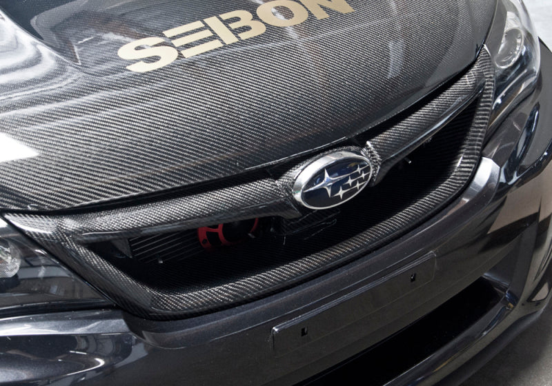 Seibon Carbon Fiber Front Grill for 2011-2014 Subaru WRX STI – High-Performance, Lightweight, and Durable