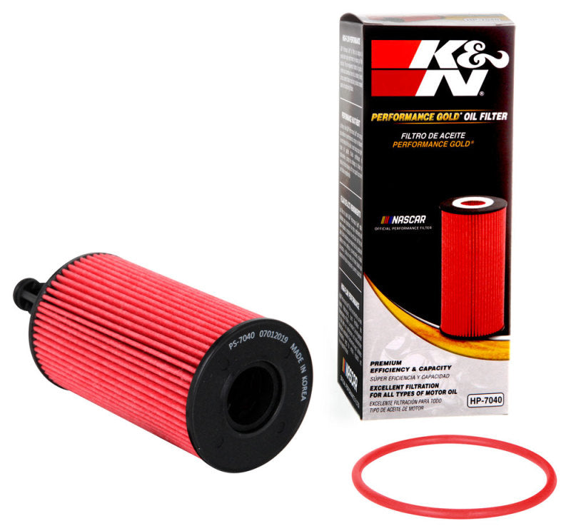 K&N Engineering HP-7040 Cartridge Oil Filter for Mercedes-Benz C300, C350, and GLK350 Models