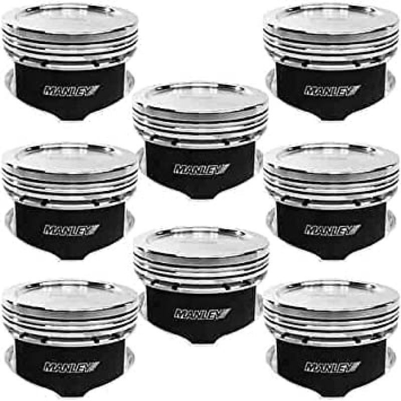 Manley Performance Ford Coyote 5.0L 6.75cc Dish Pistons with 3.700in Bore and 12:1 Compression Ratio