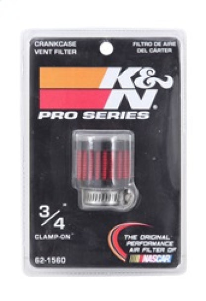 K&N Engineering 62-1560 Clamp-On Crankcase Vent Filter for Classic and Racing Applications