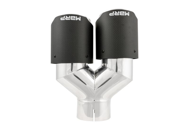 MBRP Carbon Fiber Dual Wall Exhaust Tip - 3 Inch Inlet, 4 Inch Outer Diameter, Left and Right Tips