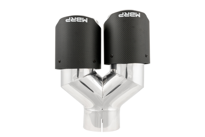 MBRP Carbon Fiber Dual Wall Exhaust Tip - 3 Inch Inlet, 4 Inch Outer Diameter, Left and Right Tips